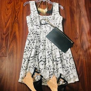 Little black /white lace dress